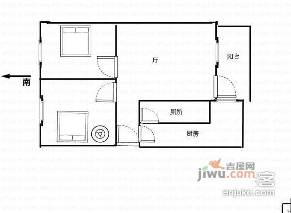 云山锦绣家园3室1厅1卫户型图