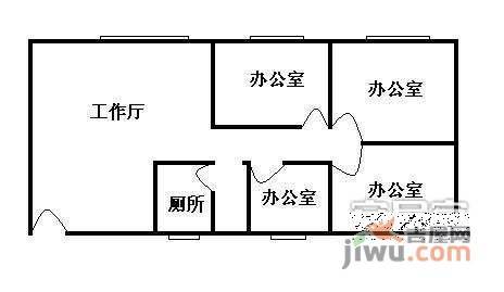 天俊国际大厦3室2厅1卫120㎡户型图