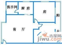 荔湾路小区2室2厅1卫75㎡户型图