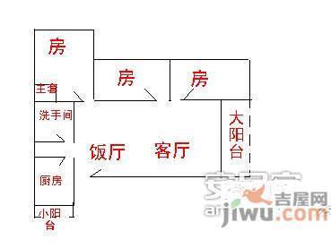 富力城3室2厅1卫106㎡户型图