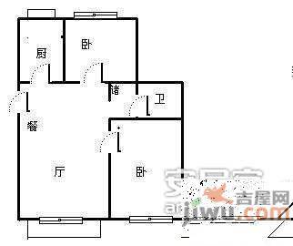 嘉裕礼顿阳光公寓2室2厅1卫户型图