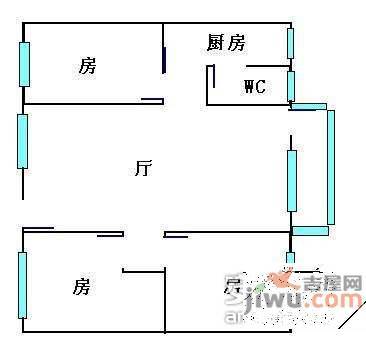 景泰新村3室1厅1卫117㎡户型图