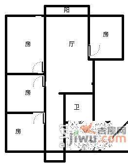 景泰新村3室1厅1卫117㎡户型图