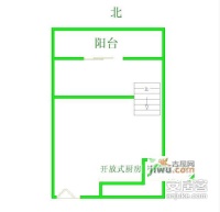 富力盈丰大厦1室1厅1卫56㎡户型图