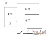 富力盈丰大厦2室1厅1卫户型图