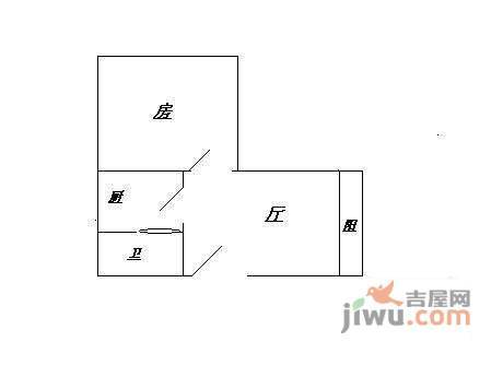 黄石花园1室1厅1卫41㎡户型图