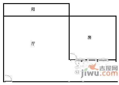 黄石花园1室1厅1卫41㎡户型图