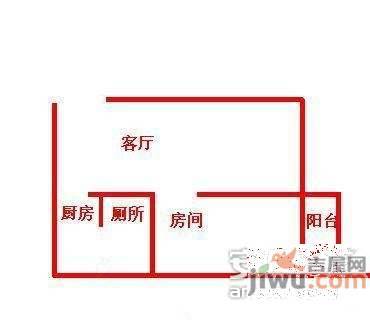 新利大厦2室1厅1卫87㎡户型图