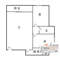 南兴花苑2室1厅1卫户型图