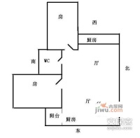 南兴花苑2室2厅1卫100㎡户型图