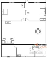 物勘院住宅区2室1厅1卫50㎡户型图