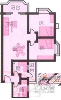 华景新城第五期北区2室2厅1卫78㎡户型图