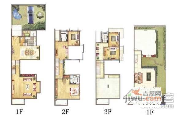 万科四季花城4室2厅3卫户型图