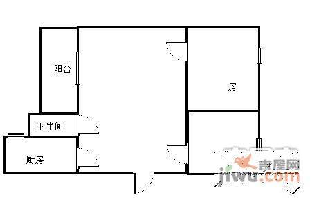 和馨雅居2室1厅1卫70㎡户型图