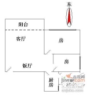 洪德居2室1厅1卫69㎡户型图