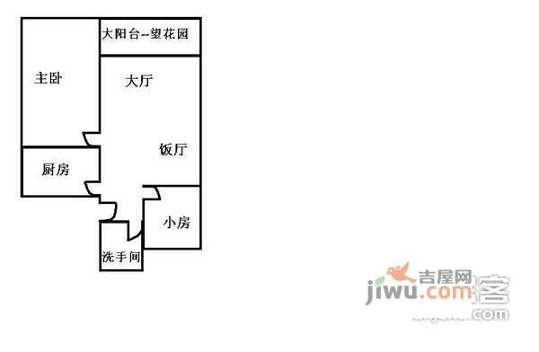 康泰花园2室1厅1卫79㎡户型图