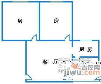 华福大厦2室1厅1卫54㎡户型图