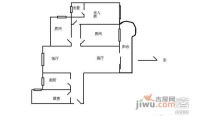 富力盈泽苑3室2厅2卫91㎡户型图