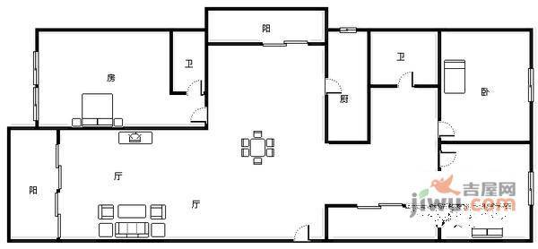 依云小镇3室2厅2卫163㎡户型图