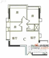 华景新城六期西区3室2厅1卫户型图