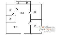 乐嘉路小区2室2厅1卫户型图