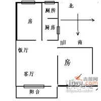 乐嘉路小区2室1厅1卫户型图