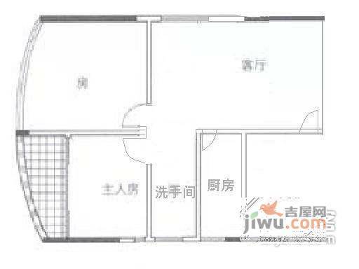 瑞华大厦2室2厅1卫80㎡户型图