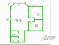 恒龙苑2室2厅1卫87㎡户型图