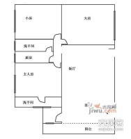 广州华侨新村3室2厅2卫116㎡户型图