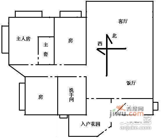 塞纳森晴3室2厅2卫140㎡户型图