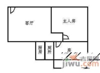 听涛雅苑2室2厅1卫63㎡户型图