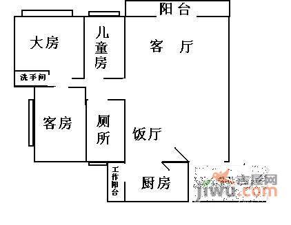 云逸苑3室2厅2卫110㎡户型图