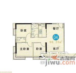 怡乐花园3室2厅1卫103㎡户型图