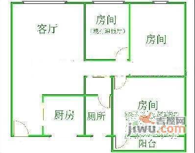 江南西路小区3室2厅1卫100㎡户型图