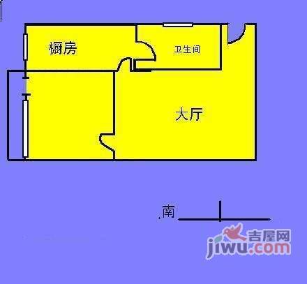 赤岗东小区1室1厅1卫户型图