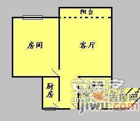 怡龙苑1室1厅1卫48㎡户型图