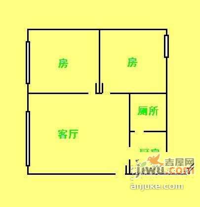 保利丰花园2室1厅1卫户型图