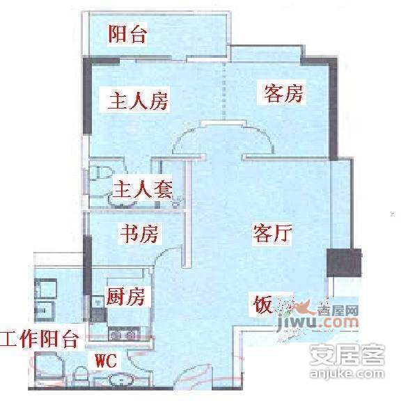 保利丰花园3室2厅2卫112㎡户型图