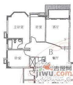 松云雅苑3室2厅2卫126㎡户型图