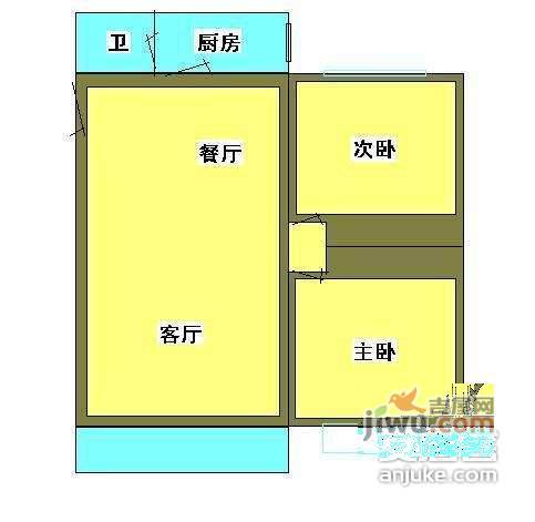 枫溪苑2室2厅1卫户型图