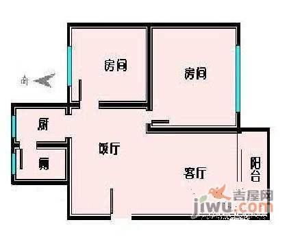 白云家园3室2厅1卫85㎡户型图