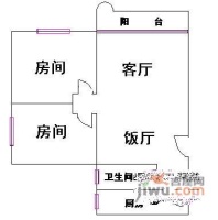 倚绿山庄2室2厅1卫83㎡户型图