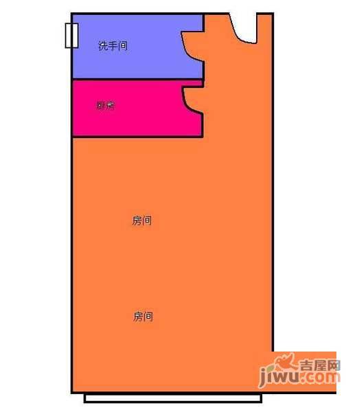 越秀花苑大厦1室0厅1卫户型图