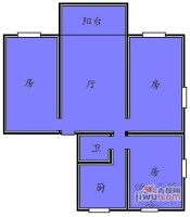 南方永福国际大厦2室2厅1卫95㎡户型图