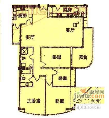 海景花园4室2厅2卫176㎡户型图