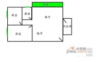 嘉景园2室2厅1卫65㎡户型图