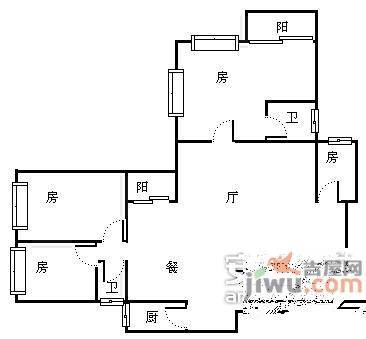 麓湖阁4室2厅2卫232㎡户型图