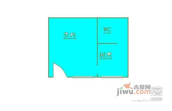 丽景花苑1室1厅1卫户型图