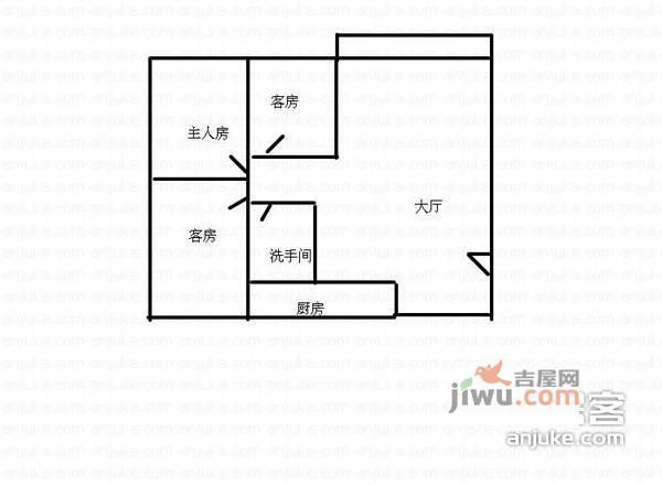 云山雅苑3室2厅1卫123㎡户型图