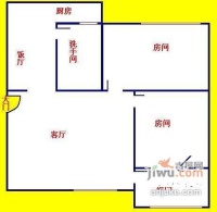 东方文德广场3室2厅2卫108㎡户型图